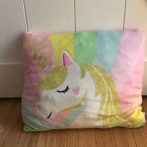 Small Colorful unicorn pillow